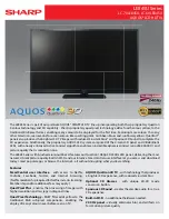 Предварительный просмотр 1 страницы Sharp Aquos LC-60LE845U Brochure