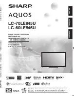 Sharp Aquos LC-60LE845U Operation Manual preview