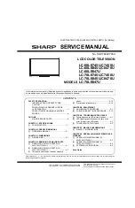 Preview for 1 page of Sharp Aquos LC-60LE845U Service Manual