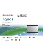 Предварительный просмотр 1 страницы Sharp Aquos LC-60UD27U Operation Manual