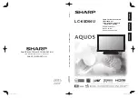 Предварительный просмотр 1 страницы Sharp Aquos LC 65D64U Operation Manual