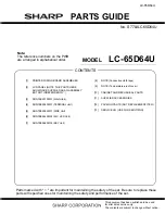 Предварительный просмотр 123 страницы Sharp Aquos LC 65D64U Service Manual