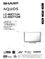 Preview for 1 page of Sharp Aquos LC-65E77UM Operation Manual