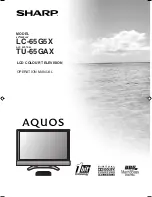 Sharp Aquos LC-65G5H Operation Manual preview