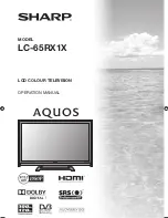 Sharp Aquos LC-65RX1X Operation Manual preview