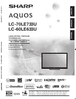 Предварительный просмотр 1 страницы Sharp AQUOS LC-70LE633U Operation Manual