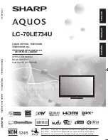 Sharp Aquos LC-70LE734U Operation Manual preview