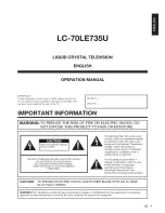 Предварительный просмотр 2 страницы Sharp AQUOS LC-70LE735U Operation Manual