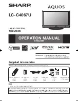 Sharp Aquos LC-C4067U Operation Manual preview