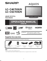 Sharp AQUOS LC-C46700UN Operation Manual preview