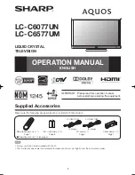 Sharp AQUOS LC-C6077UN Operation Manual preview