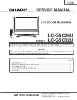 Preview for 1 page of Sharp Aquos LC-G5C26U Service Manual