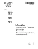 Sharp AQUOS LE630E Series Information Manual предпросмотр