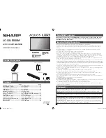 Предварительный просмотр 1 страницы Sharp Aquos LED LC-32LE550M Operation Manual