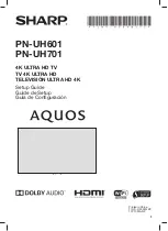 Sharp AQUOS PN-UH601 Setup Manual preview