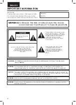 Preview for 2 page of Sharp AQUOS PN-UH601 Setup Manual