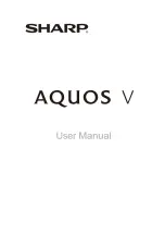 Sharp AQUOS V User Manual preview