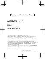 Sharp AQUOS zero6 Quick Start Manual preview