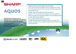 Предварительный просмотр 1 страницы Sharp Aquous 4T-B70CJ1U Operation Manual