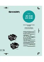 Sharp AR 168D - Digital Imager B/W Laser Operation Manual preview