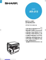 Предварительный просмотр 1 страницы Sharp AR-215 Operation Manual