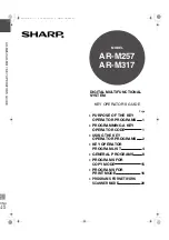 Sharp AR-317 Operation Key Operator'S Manual preview