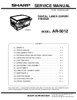 Preview for 1 page of Sharp AR-5012 Service Manual