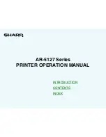 Sharp AR-5127 Printer Operation Manual preview