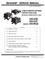 Sharp AR-D27 Service Manual preview
