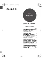 Sharp AR-F14 Operation Manual preview