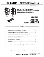 Sharp AR-F15 Service Manual preview