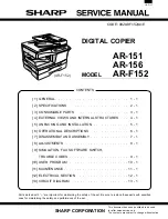 Sharp AR-F152 Service Manual preview