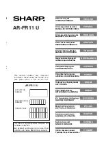 Предварительный просмотр 1 страницы Sharp AR-FR11U Operation Manual