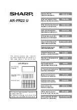 Sharp AR-FR22 U Operation Manual предпросмотр