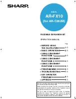 Preview for 1 page of Sharp AR-FX10 Operation Manual