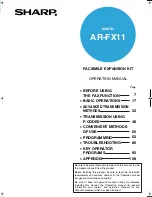 Sharp AR-FX11 Operation Manual preview