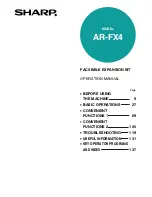 Sharp AR-FX4 Operation Manual preview