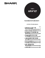 Предварительный просмотр 1 страницы Sharp AR-FX7 Operation Manual