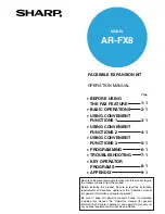 Sharp AR-FX8 Operation Manual preview