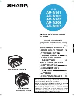 Sharp AR-M161 Operation Manual preview