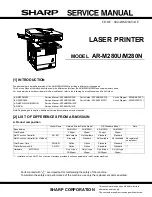 Sharp AR-M280N Imager Service Manual preview