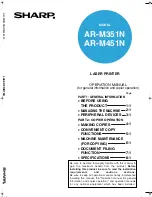 Preview for 1 page of Sharp AR-M351N Operation Manual