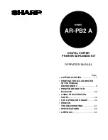 Sharp AR-PB2 A Operation Manual preview