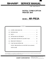 Предварительный просмотр 1 страницы Sharp AR-PB2A Service Manual