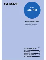 Sharp AR-PB8 Operation Manual предпросмотр