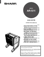 Sharp AR-S11 Operation Manual preview