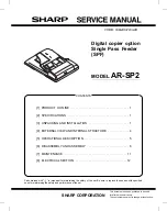 Preview for 1 page of Sharp AR-SP2 Service Manual