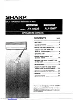 Sharp AU-1802Y Operation Manual preview