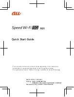 Preview for 1 page of Sharp Au Speed Wi-Fi 5G X01 Quick Start Manual