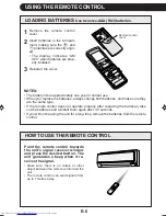 Предварительный просмотр 8 страницы Sharp AY-XPM12FR Operation Manual